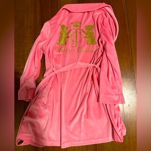 Juicy Couture Terrier pink velvet robe 🐶🩷